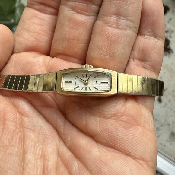 Vintage 60’s Hamilton Women’s 10k Rolled Gold Plated Dainty Manual Watch Ladies - Picture 3 of 7